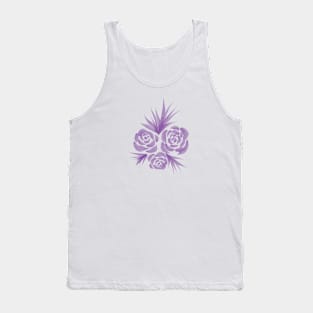 Purple watercolor roses with leaves Tank Top